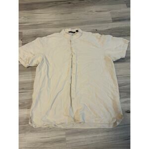 Linea Uomo Shirt Mens 4XLT Ivory Linen Button-Up Collared